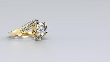 hochzeit, ring, gold, silber, diamant, verlobung, mode, ehe, stein, 3d render foto