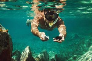 Unterwasser-Jägeransicht foto
