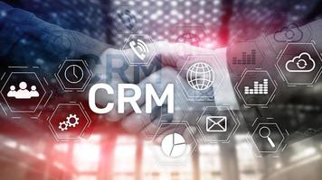 Geschäftskunden CRM-Management-Analyse-Service-Konzept. Beziehungsmanagement. foto