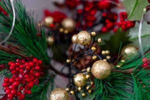 Weihnachtsspielzeug und Spielzeug. Silvester Atmosphäre. foto