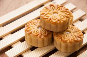 Mooncake, traditionelles chinesisches Essen während des Mittherbstfestes foto