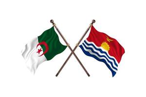 algerien gegen kiribati zwei länderflaggen foto