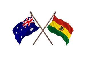 australien gegen bolivien zwei länderflaggen foto