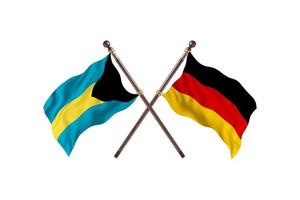 bahamas gegen deutschland zwei länderflaggen foto