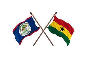 belize versus ghana zwei länderflaggen foto