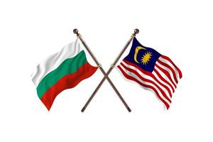 bulgarien gegen malaysia zwei länderflaggen foto