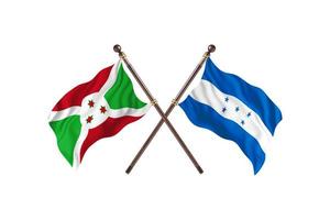 burundi versus honduras zwei landesflaggen foto