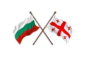 bulgarien gegen georgien zwei länderflaggen foto
