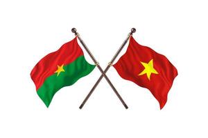 burkina faso gegen vietnam zwei länderflaggen foto