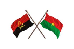 angola versus burkina faso zwei länderflaggen foto
