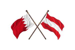Bahrain gegen Österreich zwei Landesflaggen foto