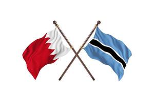 bahrain gegen botswana zwei länderflaggen foto