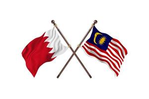 bahrain gegen malaysia zwei länderflaggen foto