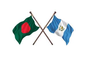 bangladesch gegen guatemala zwei länderflaggen foto
