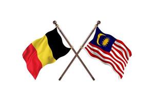 belgien gegen malaysia zwei länderflaggen foto