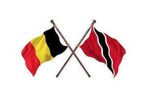 belgien gegen trinidad und tobago zwei länderflaggen foto