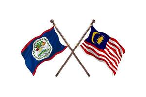 belize versus malaysia zwei länderflaggen foto