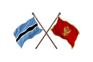 botswana gegen montenegro zwei landesflaggen foto