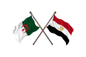algerien gegen ägypten zwei länderflaggen foto