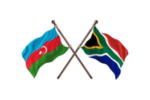 aserbaidschan gegen südafrika zwei länderflaggen foto