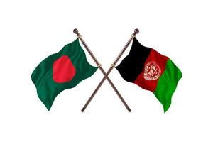 bangladesch gegen afghanistan zwei länderflaggen foto