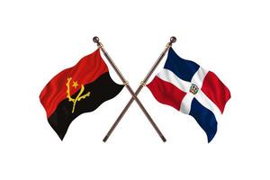 angola versus dominikanische republik zwei länderflaggen foto