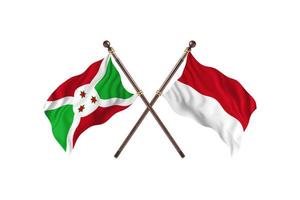 burundi gegen indonesien zwei länderflaggen foto