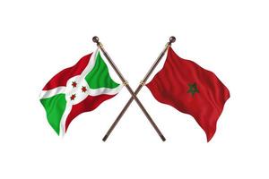 burundi gegen marokko zwei landesflaggen foto
