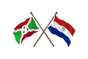 burundi gegen paraguay zwei länderflaggen foto