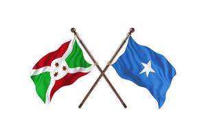 burundi gegen somalia zwei landesflaggen foto