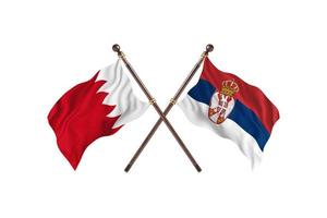 Bahrain gegen Serbien zwei Landesflaggen foto