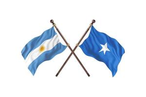 Argentinien gegen Somalia zwei Landesflaggen foto