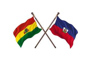 bolivien gegen haiti zwei länderflaggen foto