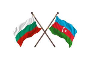 bulgarien gegen aserbaidschan zwei länderflaggen foto