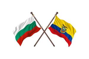 bulgarien gegen ecuador zwei länderflaggen foto