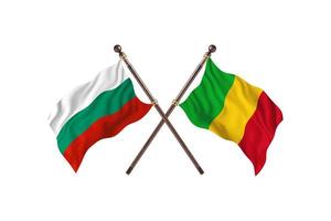 bulgarien gegen mali zwei länderflaggen foto