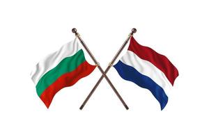 bulgarien gegen niederlande zwei landesflaggen foto