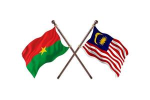 burkina faso gegen malaysia zwei länderflaggen foto