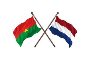 burkina faso gegen niederlande zwei landesflaggen foto