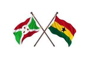 burundi gegen ghana zwei länderflaggen foto