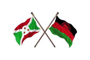 burundi gegen malawi zwei länderflaggen foto