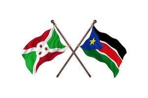 burundi versus südsudan zwei länderflaggen foto