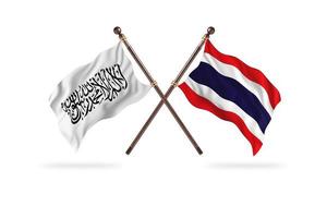 islamisches emirat afghanistan gegen thailand zwei länderflaggen foto