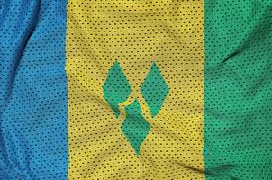 flagge von saint vincent und den grenadinen, gedruckt auf polyester-nyl foto