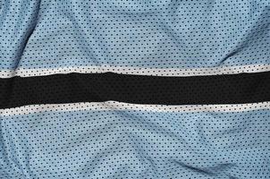 Botswana-Flagge gedruckt auf einem Polyester-Nylon-Sportswear-Mesh-Gewebe foto