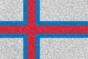 Flagge der Färöer-Inseln auf Styropor-Textur foto