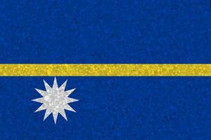 Flagge von Nauru auf Styropor-Textur foto