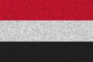 Flagge des Jemen auf Styropor-Textur foto