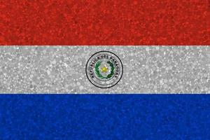 Flagge von Paraguay auf Styropor-Textur foto