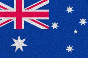 Flagge von Australien auf Styropor-Textur foto